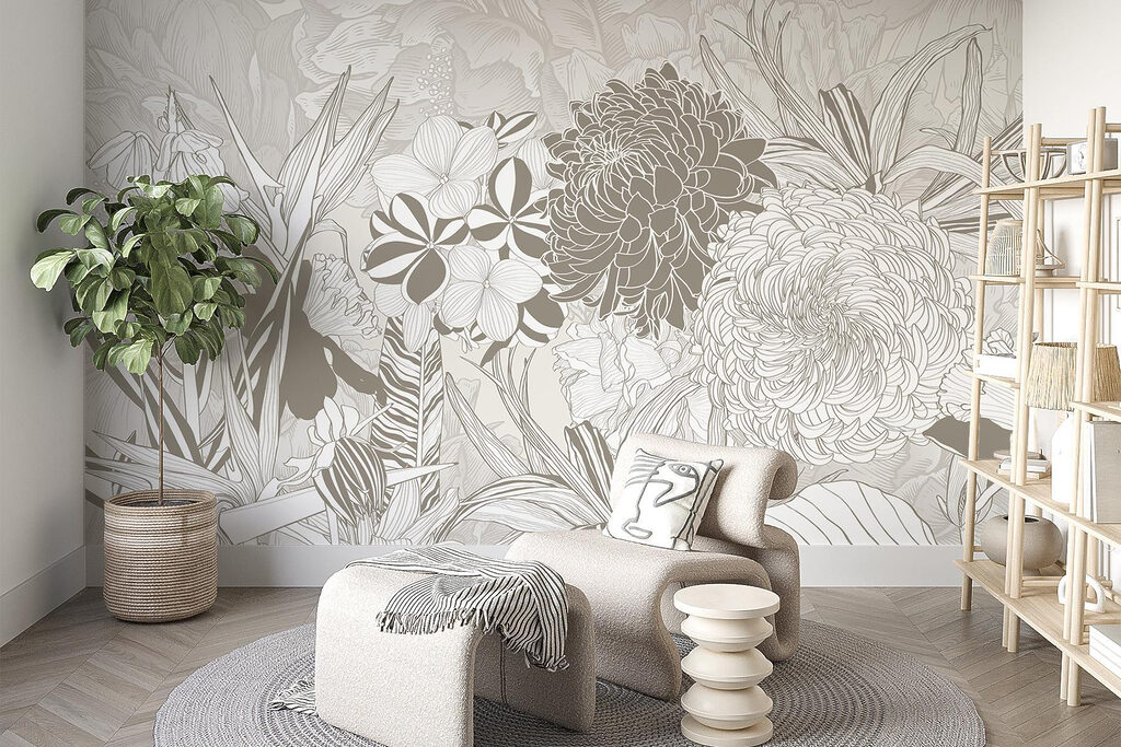 Floral patterns in delicate tones Floral patterns in delicate tones