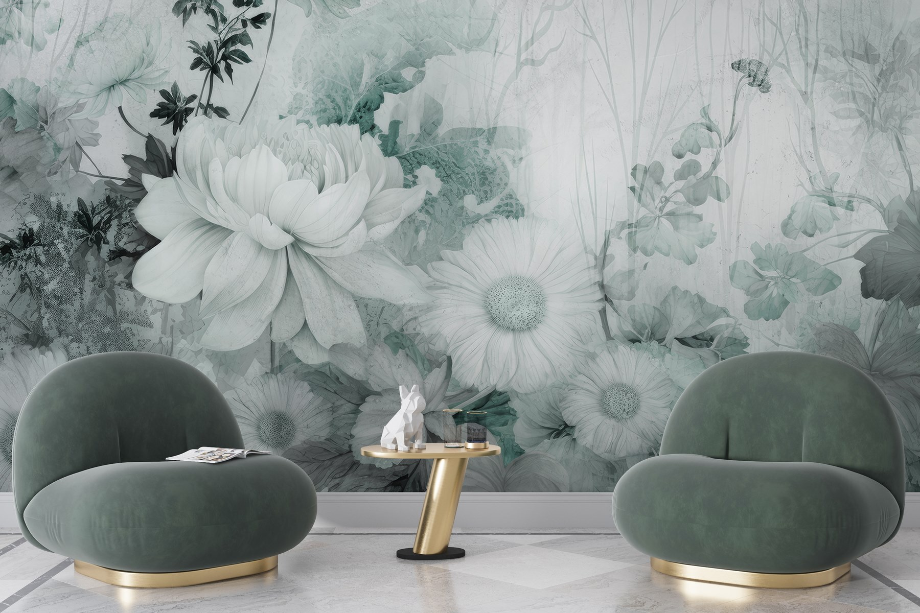 Delicate blooms in soft hues