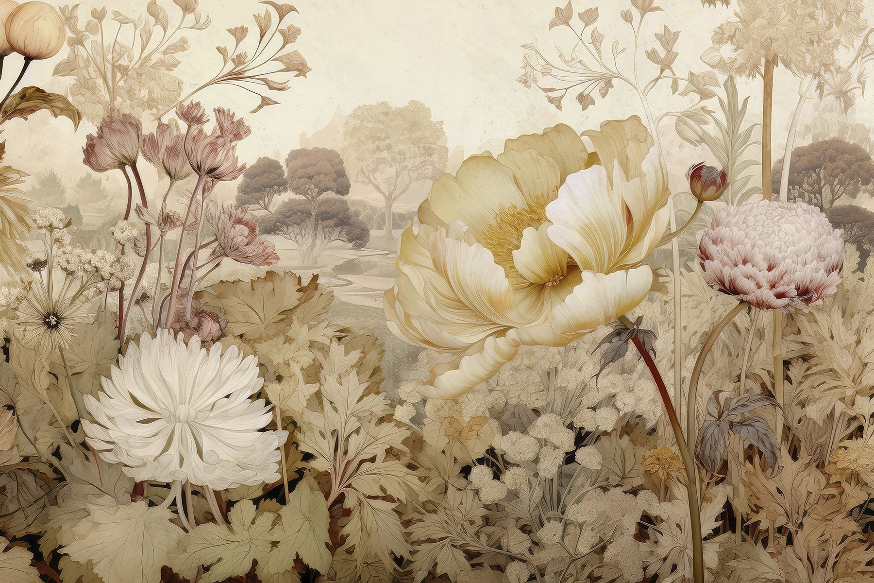 Delicate blooms in muted tones Delicate blooms in muted tones