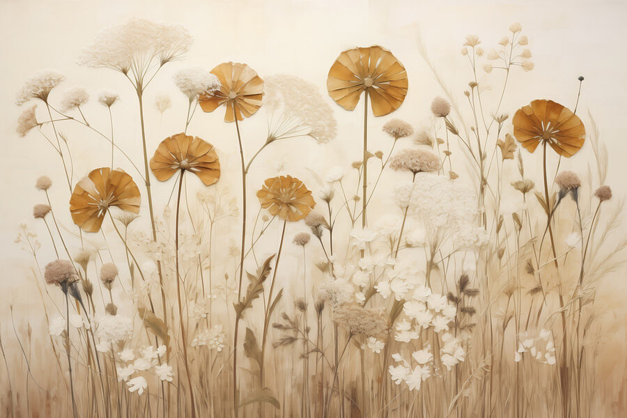 Delicadas flores en tonos suaves
