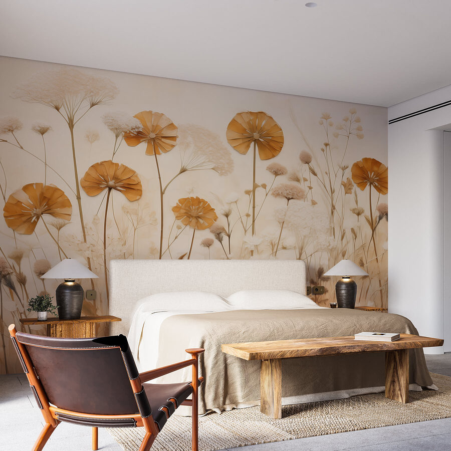 Delicadas flores en tonos suaves