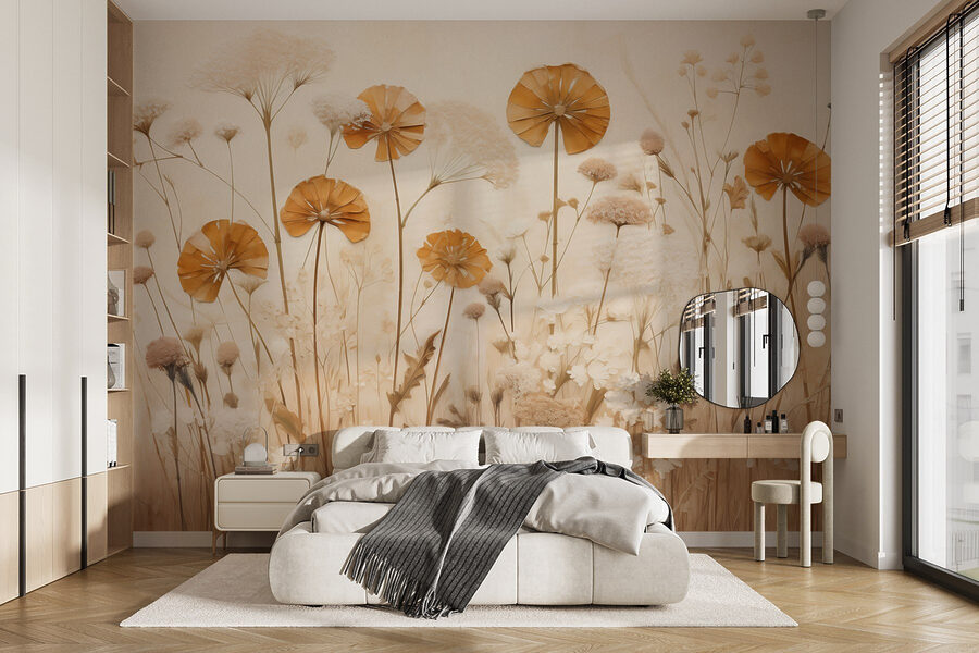 Delicadas flores en tonos suaves