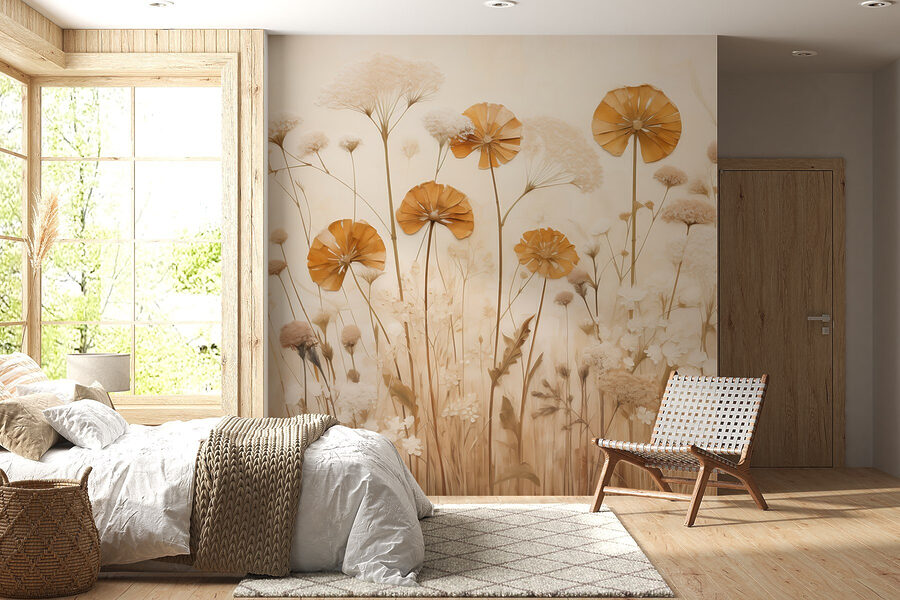 Delicadas flores en tonos suaves