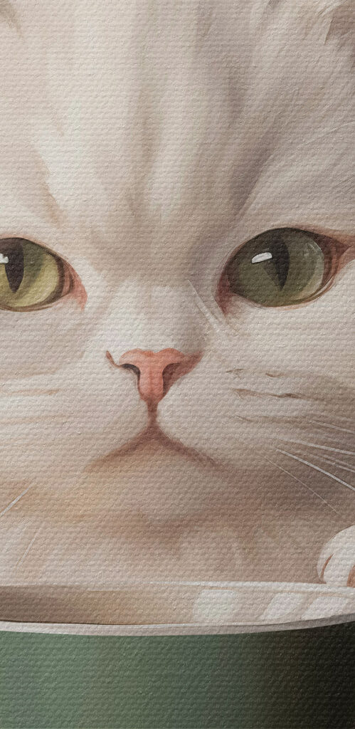 Cat holding a cup