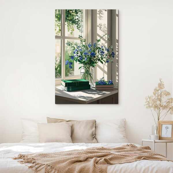 Cuadros Jarrón con flores frente a una ventana (SKU: s44008) Cuadros Cuadros Jarrón con flores frente a una ventana (SKU: s44008)