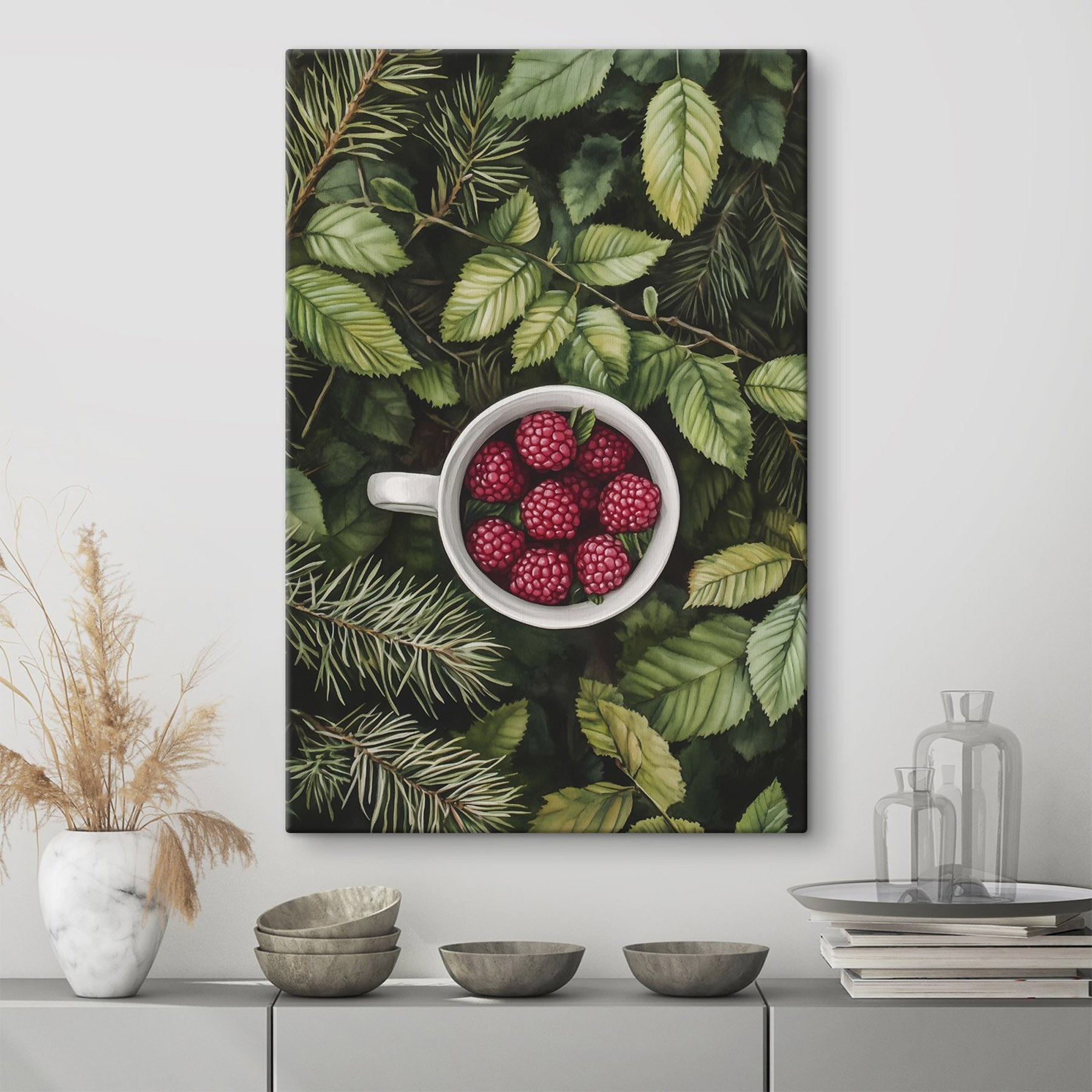 Cup of raspberries in a tree Cup of raspberries in a tree