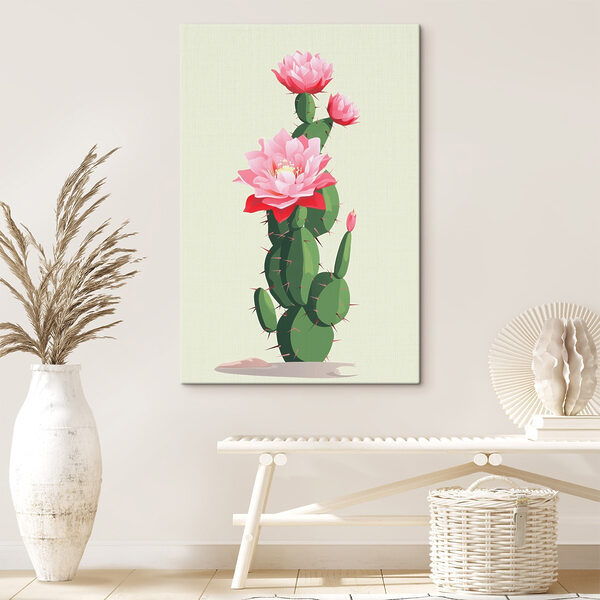 Cactus with pink flowers Cactus with pink flowers
