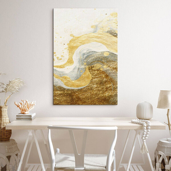 Cuadros Olas abstractas en suaves tonos pastel