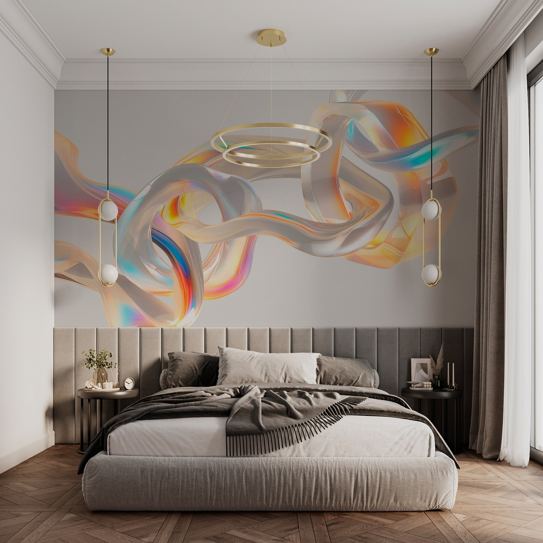 Flowing strands of iridescent beauty