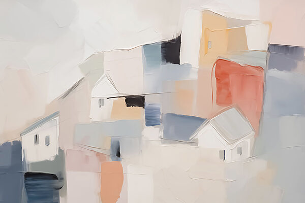 Pintura de casas en diferentes colores Pintura de casas en diferentes colores
