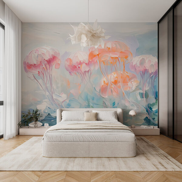 Fotomurales Fotomurales Pintura de flores rosas (SKU: w03742)