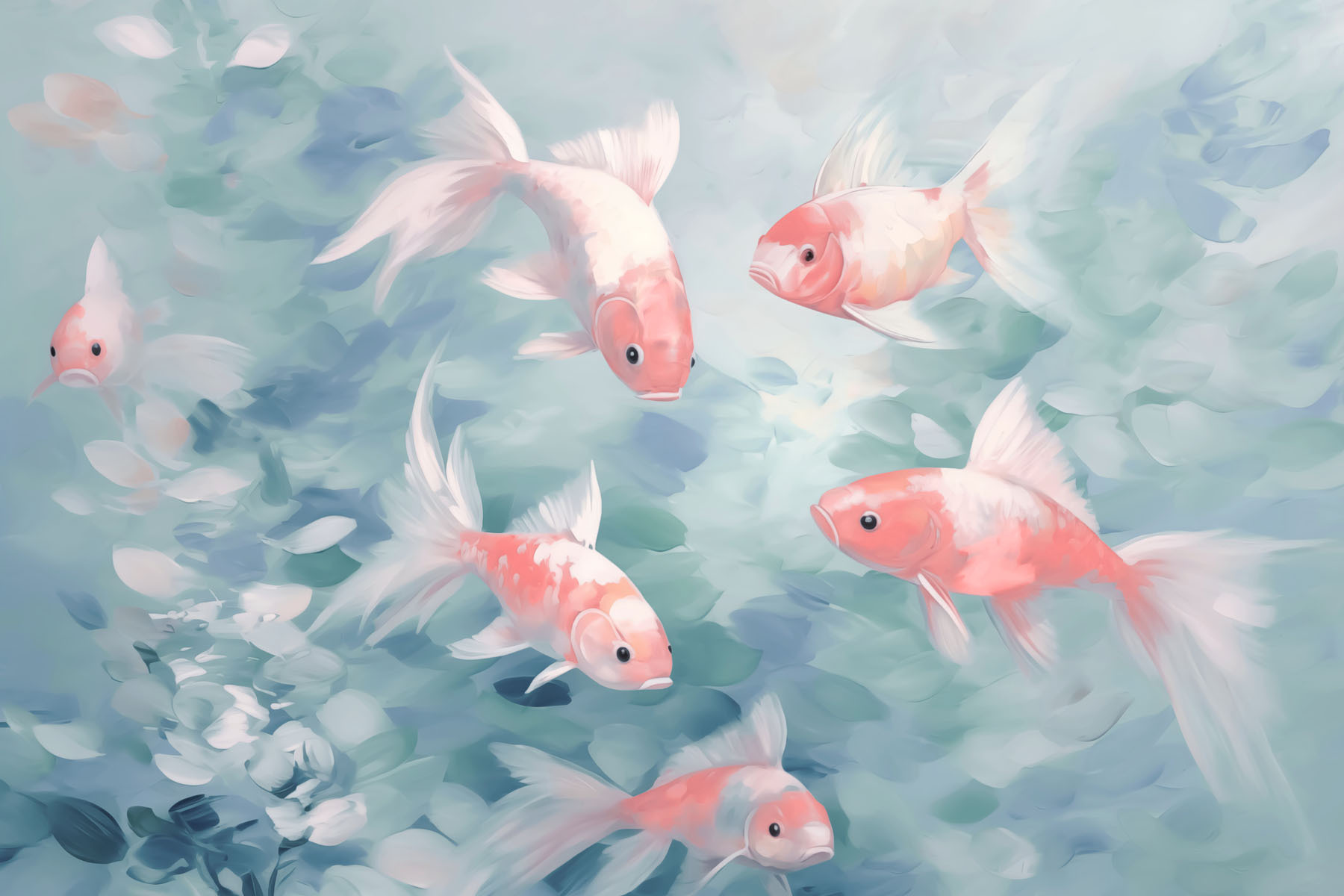 Swimming in tranquil waters together