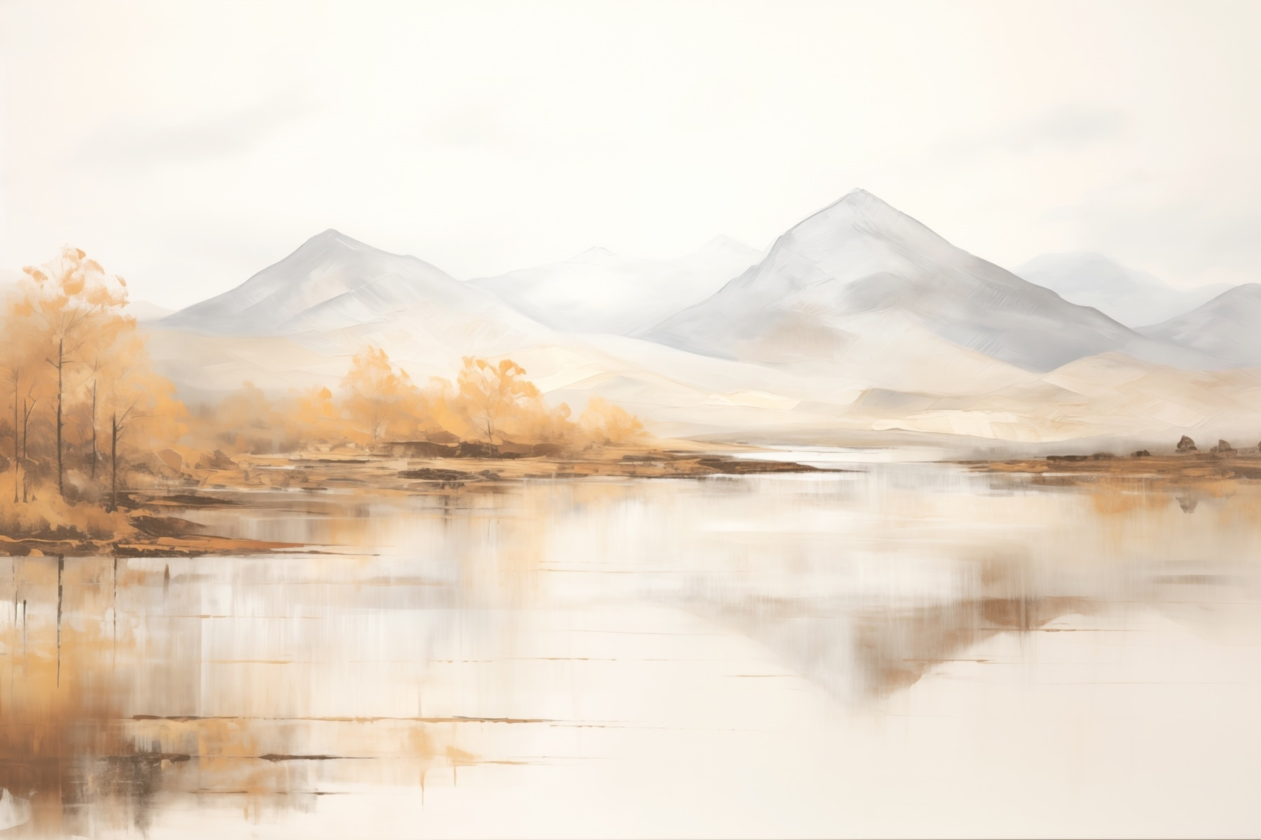 Water and mountains in the distance Water and mountains in the distance