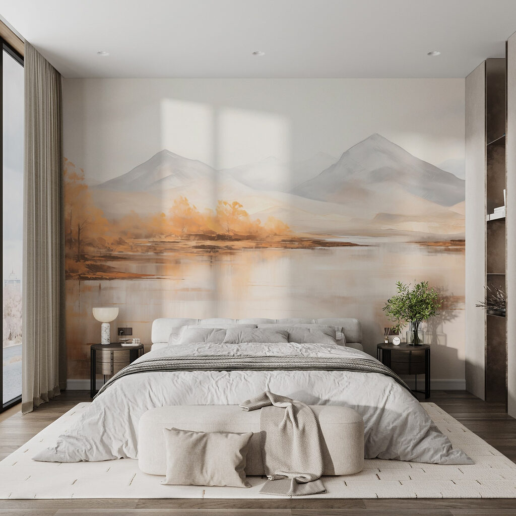 Water and mountains in the distance Water and mountains in the distance