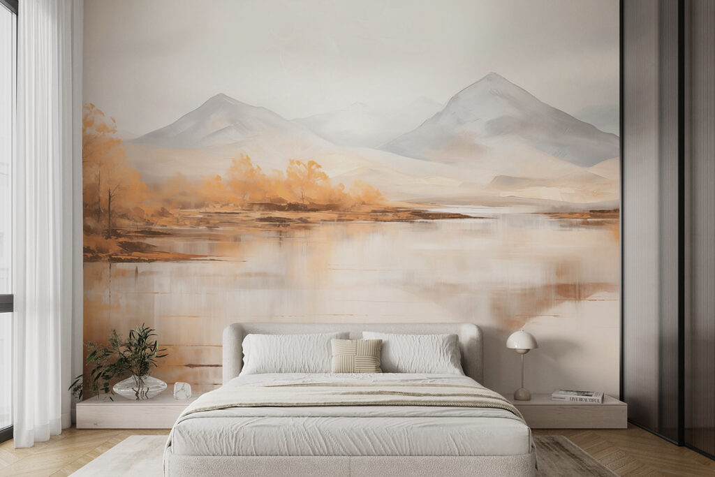 Water and mountains in the distance Water and mountains in the distance