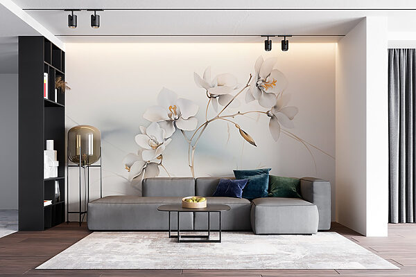 White flowers on a branch White flowers on a branch