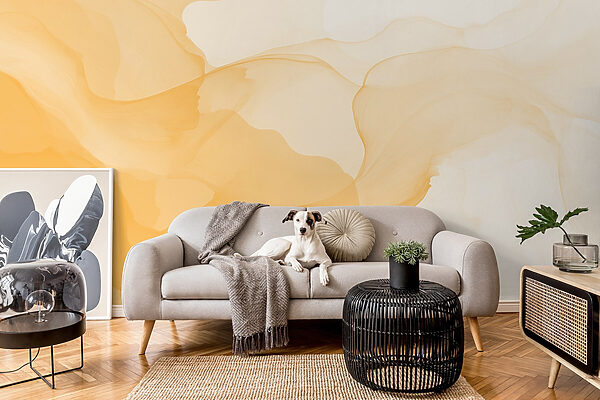 Soft waves of warm hues blending