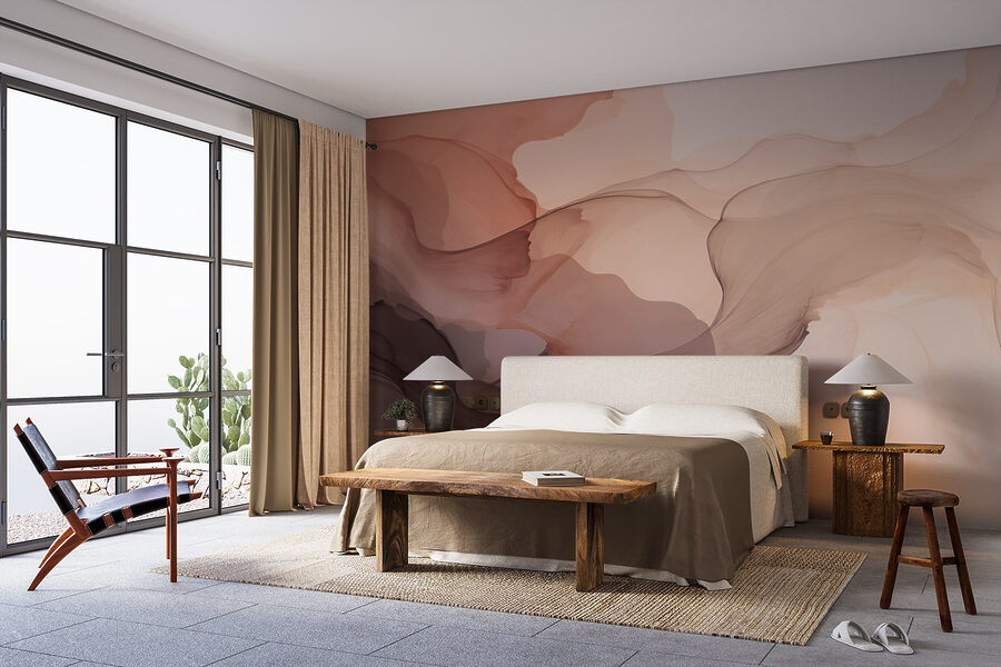 Los colores abstractos, suaves y fluidos, combinan a la perfección