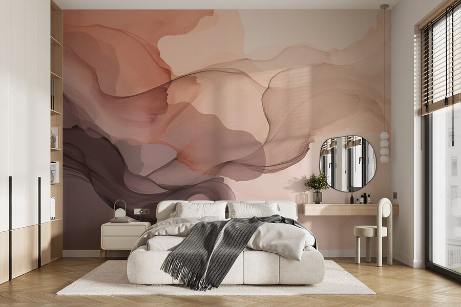 Los colores abstractos, suaves y fluidos, combinan a la perfección