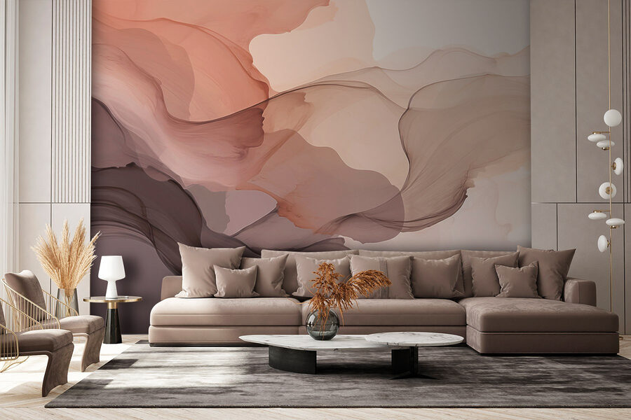 Los colores abstractos, suaves y fluidos, combinan a la perfección
