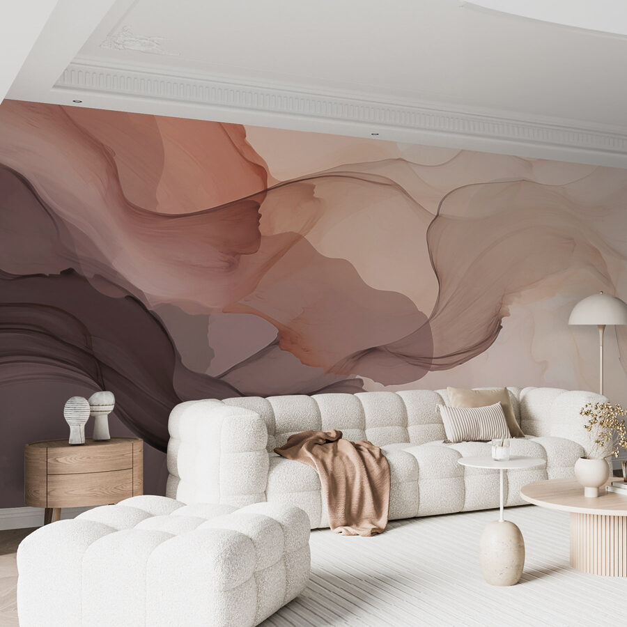 Los colores abstractos, suaves y fluidos, combinan a la perfección