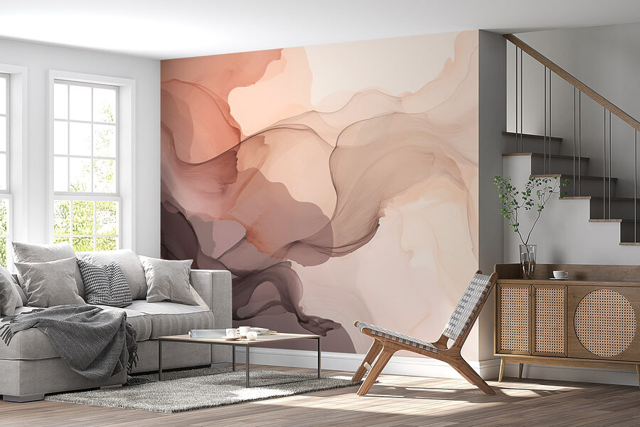 Los colores abstractos, suaves y fluidos, combinan a la perfección