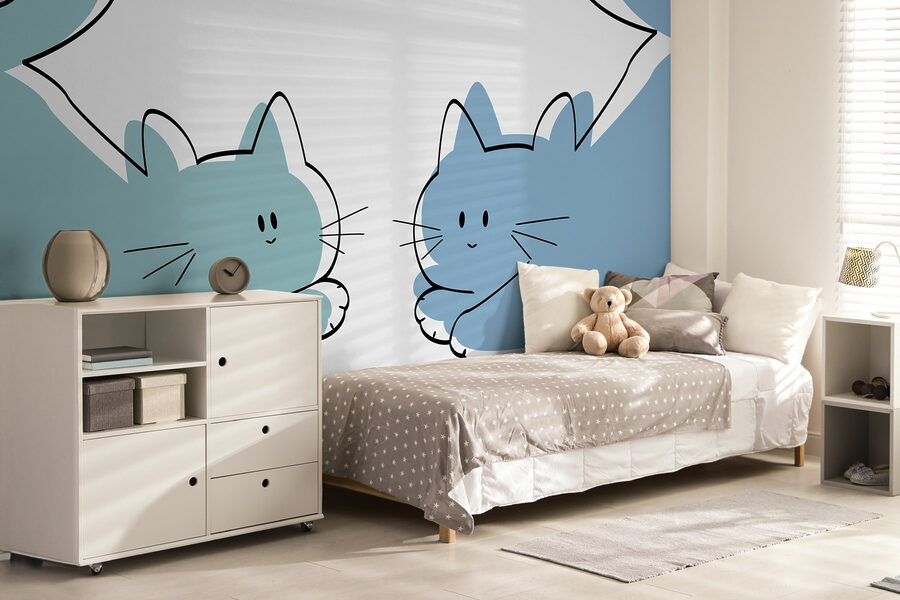 Pareja de gatos tumbados