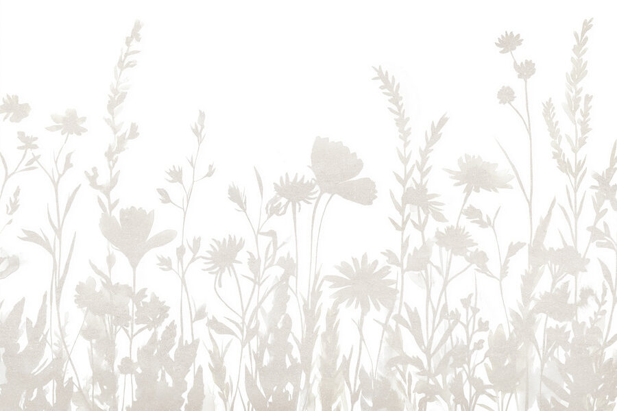 Fondo blanco con flores