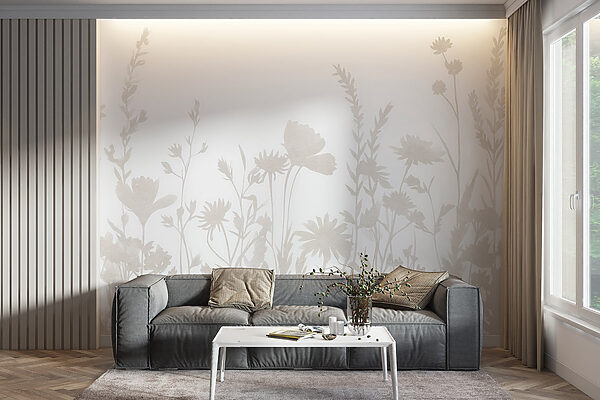 Fondo blanco con flores Fondo blanco con flores