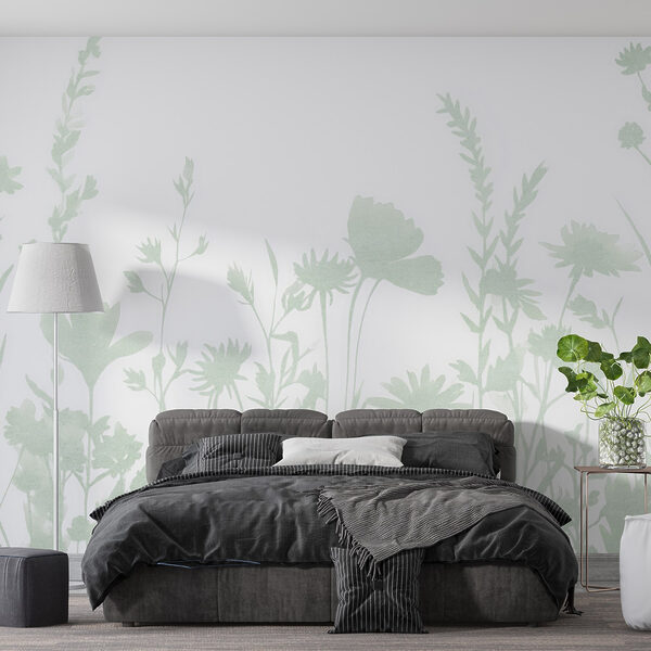Se muestra un caprichoso diseño de silueta floral Se muestra un caprichoso diseño de silueta floral