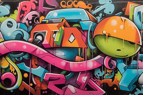 Graffiti en una pared Graffiti en una pared