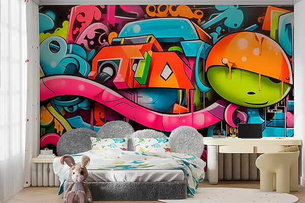 Graffiti en una pared Graffiti en una pared