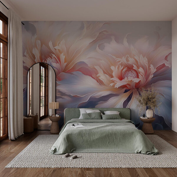 Fotomurales Fotomurales Delicadas flores en suaves tonos pastel (SKU: w03689)