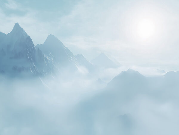 Cordillera con nubes y sol Cordillera con nubes y sol