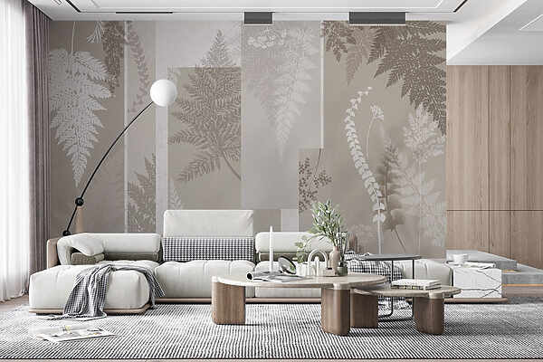 Motivo floral gris y blanco Motivo floral gris y blanco