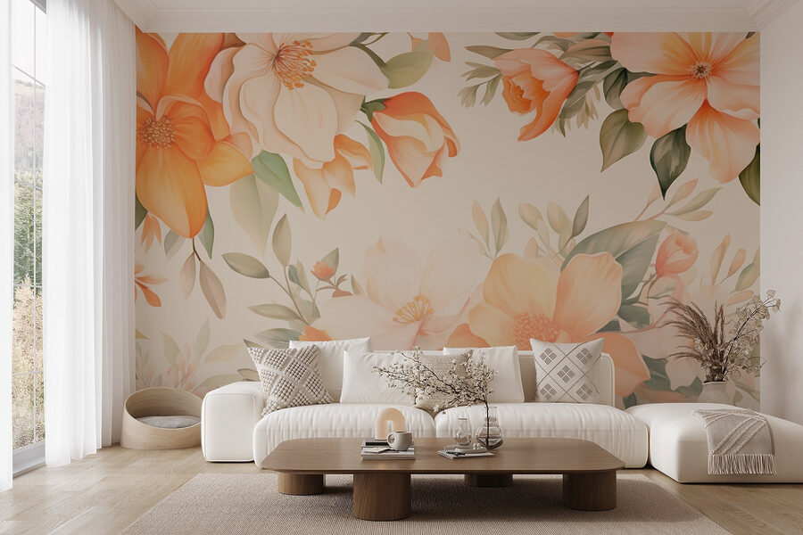 Belleza floral en tonos suaves