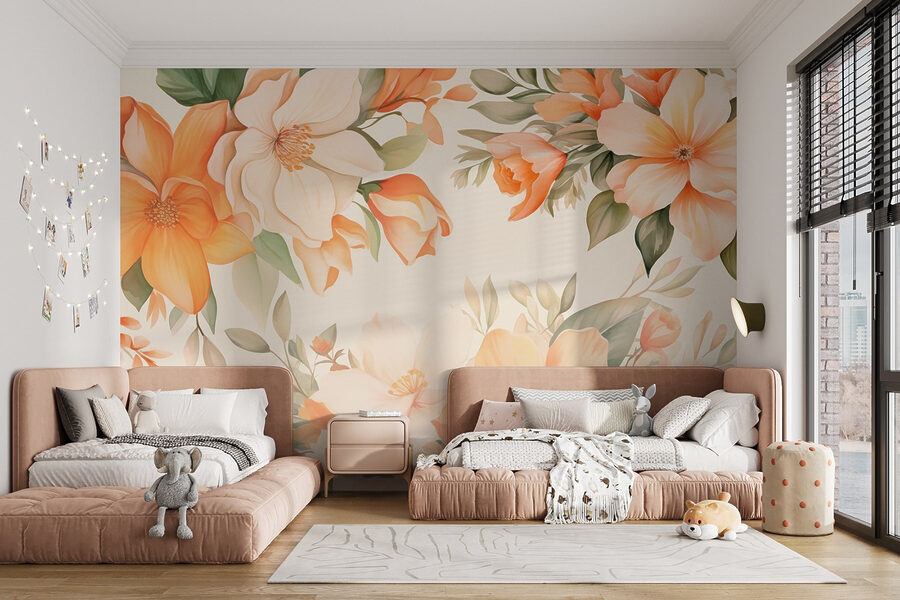 Belleza floral en tonos suaves
