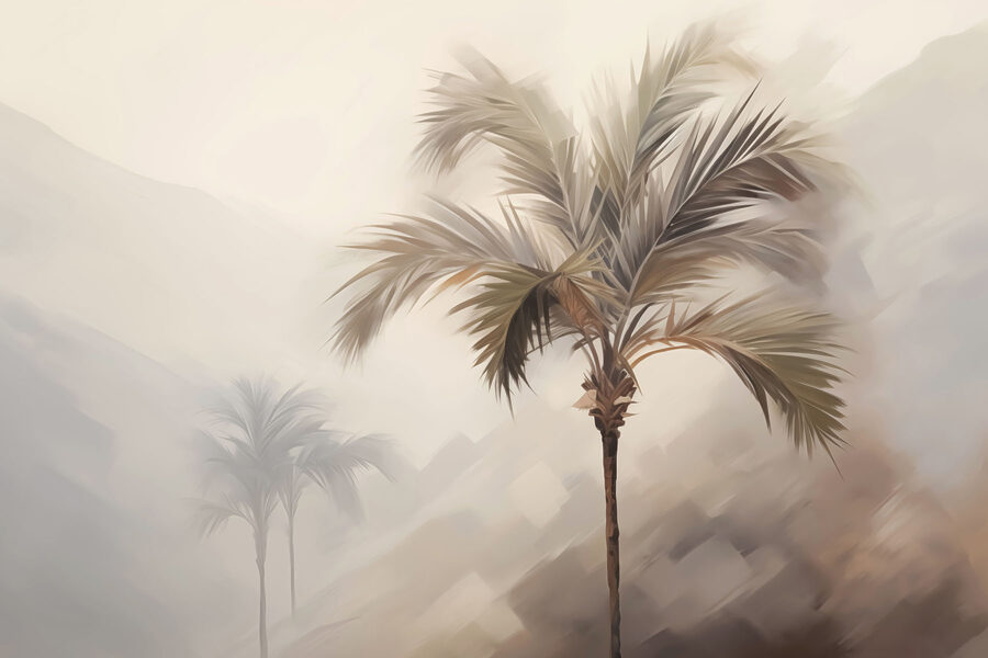 Palmeras en la niebla