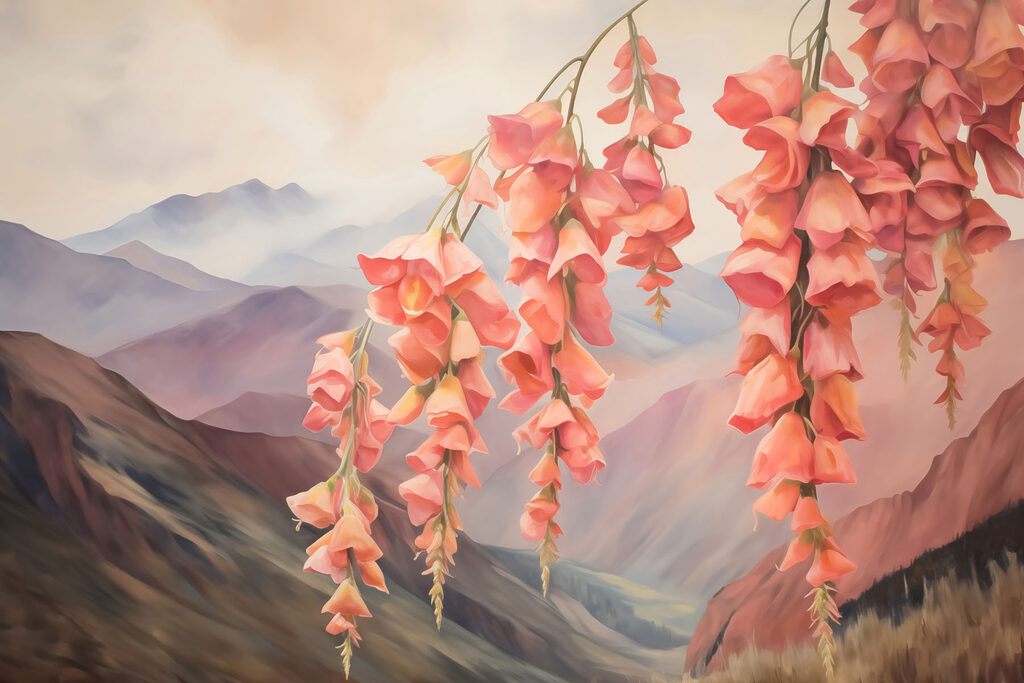 Pintura de flores de un árbol Pintura de flores de un árbol