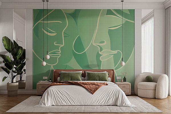 Fotomurales Fotomurales Dibujo de la cara de una mujer (SKU: w03732)