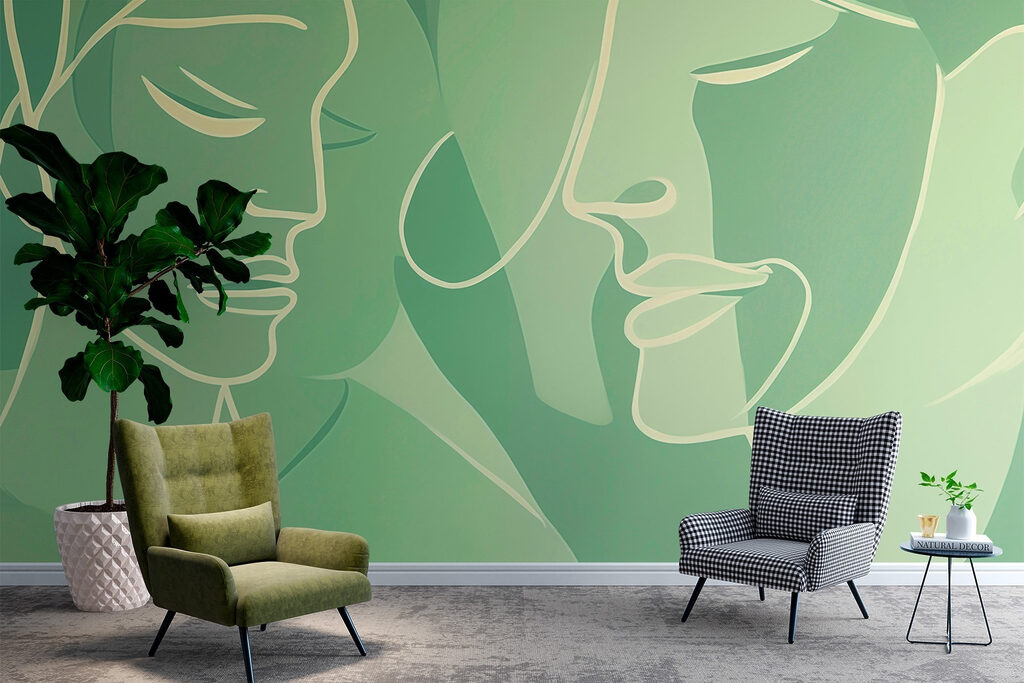 Drawing of a woman's face Drawing of a woman's face