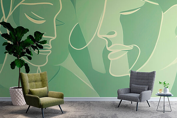 Drawing of a woman's face Drawing of a woman's face