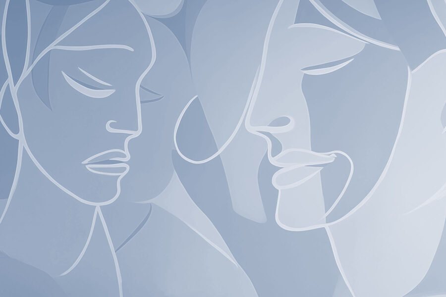 Dibujo de la cara de una mujer
