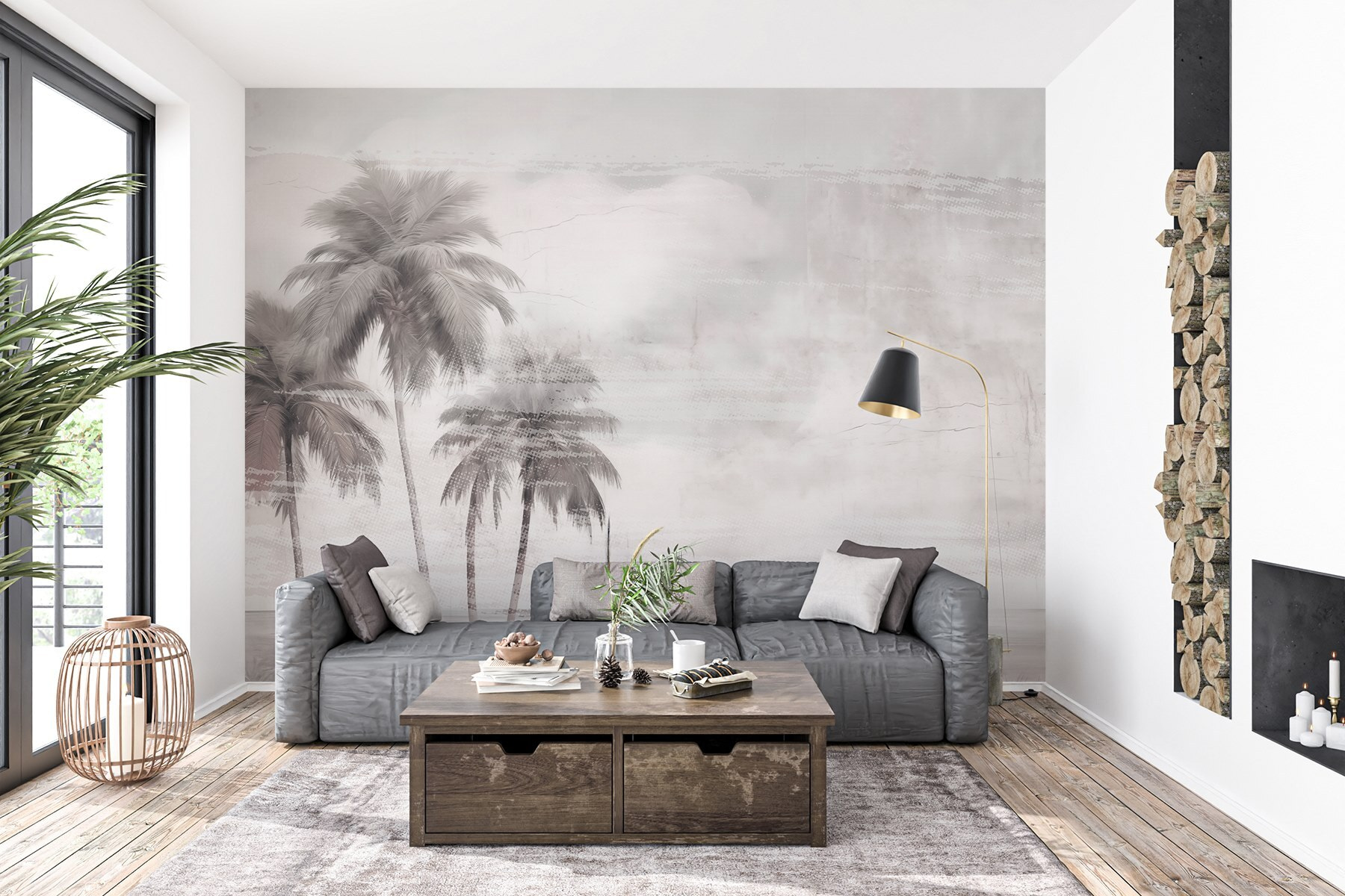 Group of palm trees
