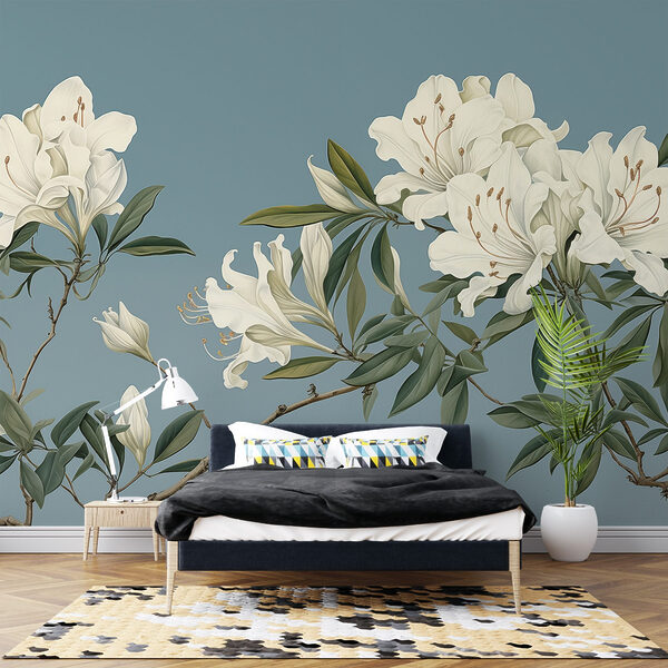 Fotomurales Fotomurales Flores blancas en una rama (SKU: w03786)