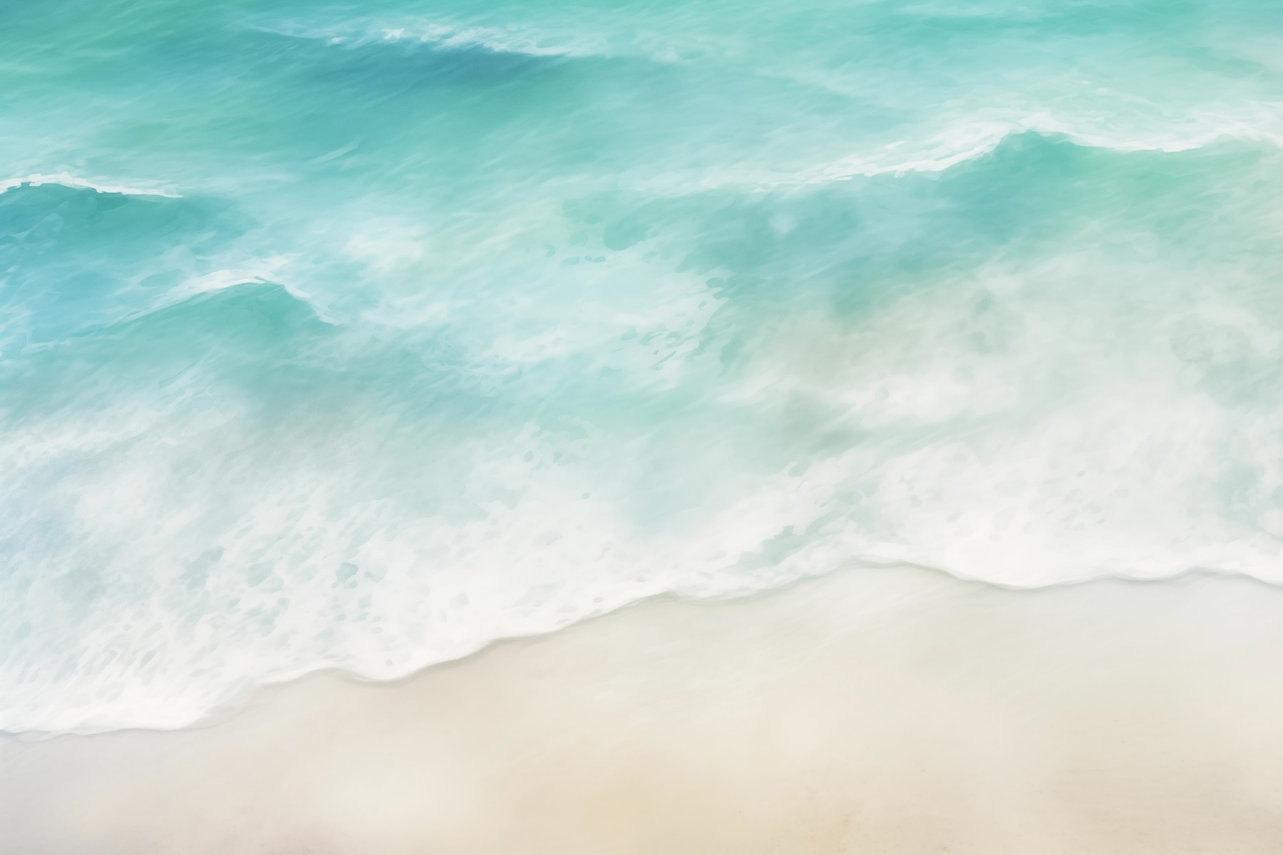 Beach with waves and sand