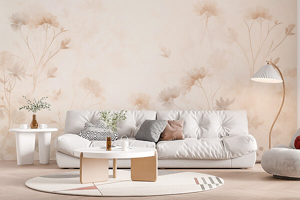 Estampado floral blanco y rosa Estampado floral blanco y rosa