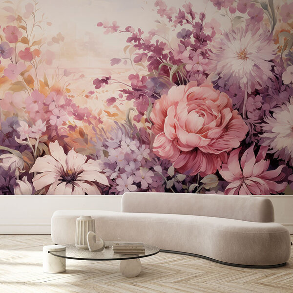 Pintura de flores y hojas Pintura de flores y hojas