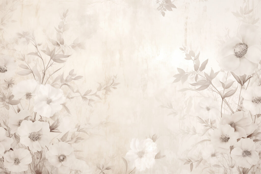 White flower pattern on a white surface