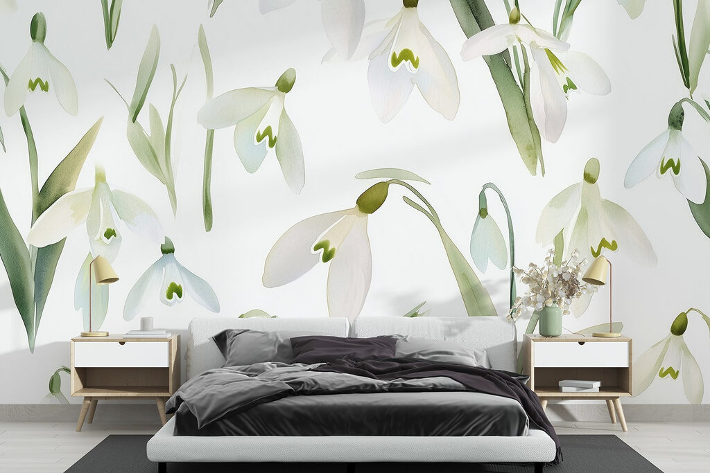 Pattern of white flowers